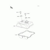 Схема узла: Клапанная крышка для Kawasaki KX250/ KX252 KX250F