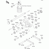 Схема узла: Подвеска для Kawasaki KL650 KLR650