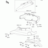 Схема вузла: Side covers/chain cover(1/2) для Kawasaki ZX1100 ZZ-R1100
