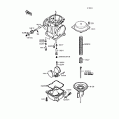 Схема вузла: Комплектуючі карбюратора для Kawasaki EN400 Vulcan 400