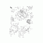 Схема узла: Крышка двигателя для Kawasaki BJ250 Estrella