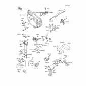 Схема вузла: Батарейний відсік для Kawasaki ZX600 GPX600R