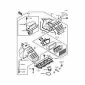 Схема вузла: Повітряний фільтр Kawasaki ZX400 ZXR400