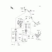 Схема вузла: Задній гальмівний циліндр Kawasaki ZR1000 Z1000