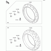 Схема узла: Шины для Kawasaki ZX1000 Ninja 1000 ABS