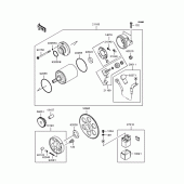 Схема вузла: Стартер електричний & Привід стартера для Kawasaki ZR400 ZRX
