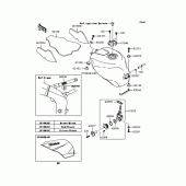 Схема вузла: Паливний бак для Kawasaki ZX636 Ninja ZX-6R