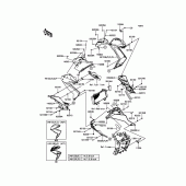 Схема вузла: Нижній обтічник для Kawasaki ER300 Z300