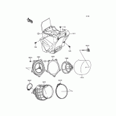 Схема узла: Воздушный фильтр для Kawasaki KX100