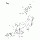 Схема узла: Подножки для Kawasaki KLX140 KLX140