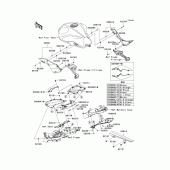 Схема вузла: Side covers/chain cover(1/2) для Kawasaki ZR750 Z750 ABS