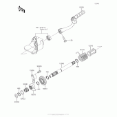 Схема вузла: Kickstarter Mechanism для Kawasaki KLX110 KLX110