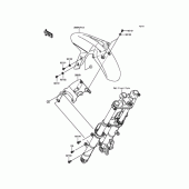 Схема вузла: Переднє крило для Kawasaki EX250 Ninja 250