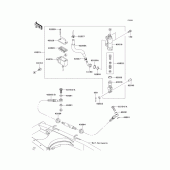 Схема вузла: Задній гальмівний циліндр Kawasaki KLX125 KLX125