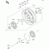 Схема узла: Ступица заднего колеса для Kawasaki VN1500 VN1500 Classic Tourer Fi