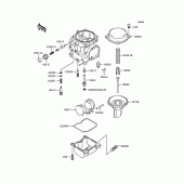 Схема вузла: Комплектуючі карбюратора для Kawasaki EL250 Eliminator 250SE