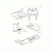 Схема вузла: Наклейки (Green; zx600-e4) для Kawasaki ZX600 Ninja ZX-6