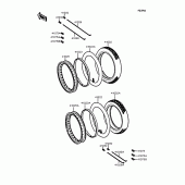 Схема вузла: Колеса (Шини) для Kawasaki EL250 Eliminator 250LX