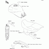 Схема вузла: Інформаційні наклейки для Kawasaki ZX1100 GPZ1100