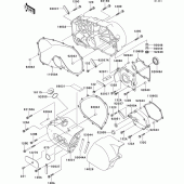 Схема вузла: Engine cover(s) для Kawasaki VN800 Vulcan 800