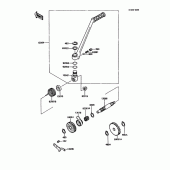 Схема вузла: Kickstarter mechanism для Kawasaki KMX125