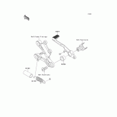 Схема вузла: Brake pedal/torque link для Kawasaki ZX636 Ninja ZX-6R
