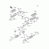Схема вузла: Підніжки для Kawasaki BJ250 Estrella RS
