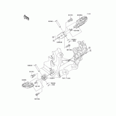 Схема узла: Подножки для Kawasaki KX250/ KX252 KX250F