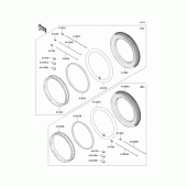 Схема вузла: Колеса (Шини) для Kawasaki BJ250 Estrella