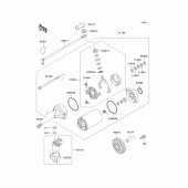 Схема вузла: Starter motor для Kawasaki ZX1100 Ninja ZX-11