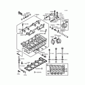 Схема вузла: Головка циліндра для Kawasaki ZX400 ZXR400