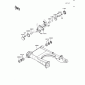 Схема вузла: Задній важіль (маятник) для Kawasaki ZG1200 Voyager XII