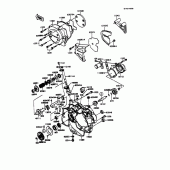 Схема вузла: Engine cover(s)(1/2) для Kawasaki KMX125