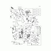 Схема узла: Радиатор (1/3)(kl650-c2/c3/c4/c5) для Kawasaki KL650 KLR650