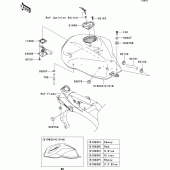 Схема вузла: Паливний бак для Kawasaki ZR750 Z750