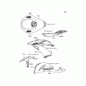 Схема вузла: Decals(PFSWhite) для Kawasaki ZX636 Ninja ZX-6R ABS