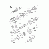 Схема узла: Трансмиссия для Kawasaki KL650 KL650 Tengal