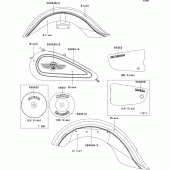 Схема вузла: Decals(black/silver)(vn1500-n1h/n2h) для Kawasaki VN1500 VN1500 Classic FI