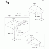 Схема узла: Сиденье для Kawasaki ZX1200 Ninja ZX-12R