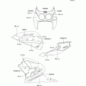 Схема вузла: Decals(green/white/blue)(zx750-m2) для Kawasaki ZX750 ZXR750R