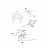Схема вузла: Decals(green/black)(zx750-p7) для Kawasaki ZX750 Ninja ZX-7R
