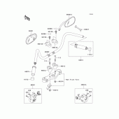 Схема вузла: Кермо & Пульт управління рульовим для Kawasaki VN1500 Vulcan 1500 Classic FI