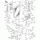 Схема вузла: Радіатор (1/2) для Kawasaki VN800 Vulcan 800