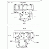 Схема вузла: Болти картера двигуна для Kawasaki ZX1200 Ninja ZX-12R
