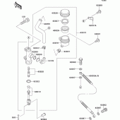 Схема узла: Задний тормозной цилиндр для Kawasaki ZG1000 Concours