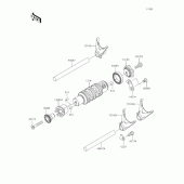 Схема узла: Копирный вал & Вилки для Kawasaki EX400 Ninja 400R