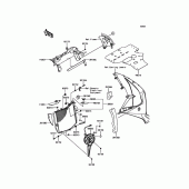 Схема узла: Радиатор для Kawasaki ZX1000 Ninja ZX-10R ABS