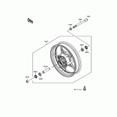 Схема узла: Ступица переднего колеса для Kawasaki ER650 Z650 ABS