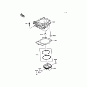 Схема узла: Цилиндр & Поршень для Kawasaki KX250/ KX252 KX250F