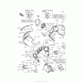 Схема вузла: Облицювальні елементи для Kawasaki VN1700 Vulcan 1700 Voyager ABS